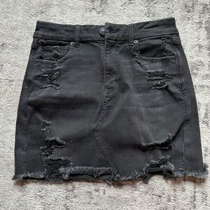American eagle black jean skirt